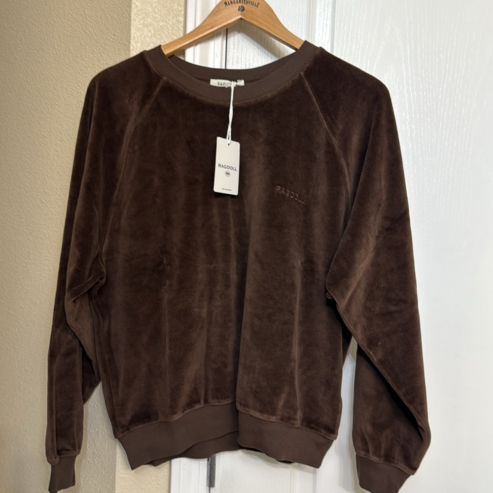🌹🆕Rag-doll 🌹Brown Cropped Sweatshirt🆕